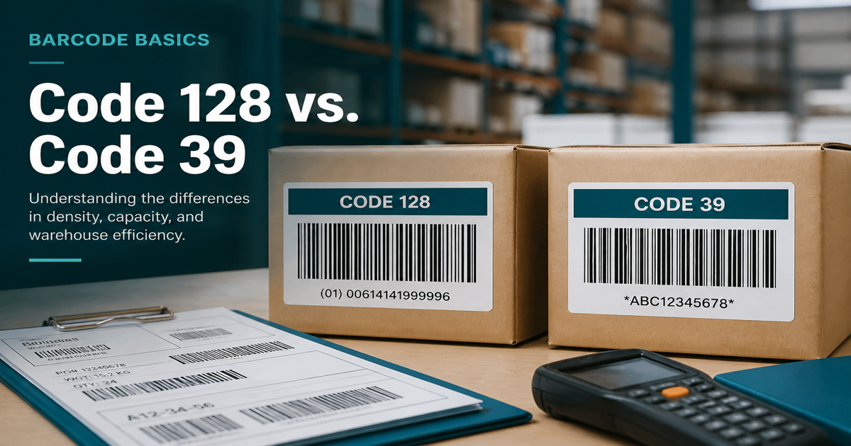 Code 128 vs Code 39